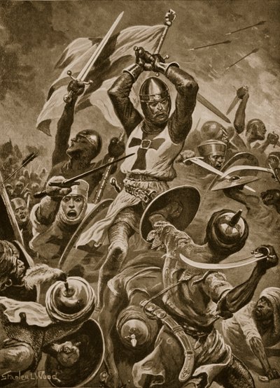 Crusaders storming the city of Tyre by Stanley L. Wood